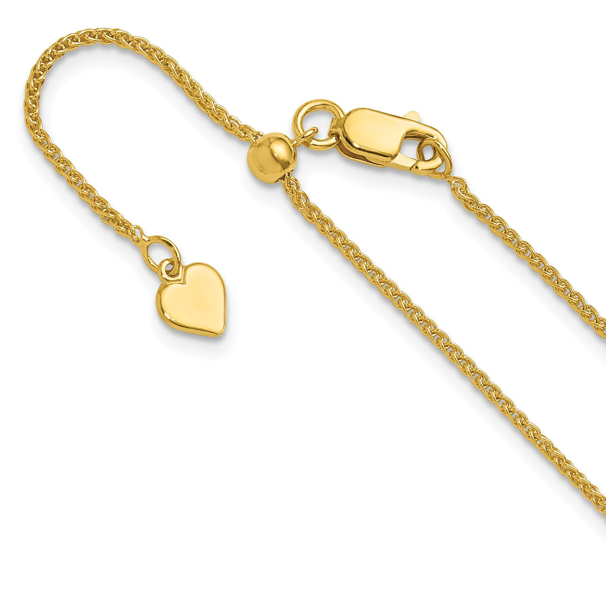 Spiga Chain Necklace in Gold-Plated Sterling Silver, 1.3mm Adjustable, 22–30 Inch - Sophia Jewelers Main image