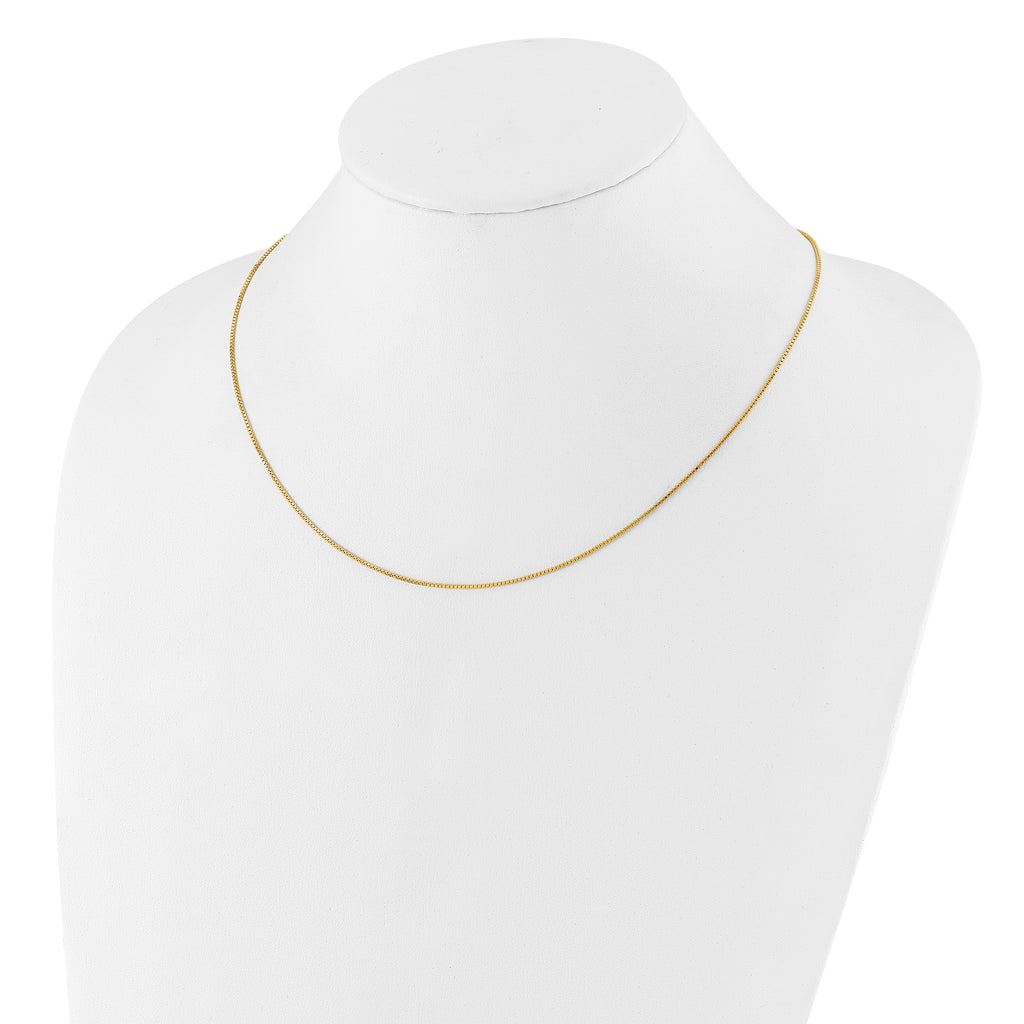 Sterling Silver Gold-plated Adjustable .95mm Box Chain