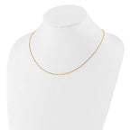 Sterling Silver Gold-plated Adjustable .95mm Box Chain