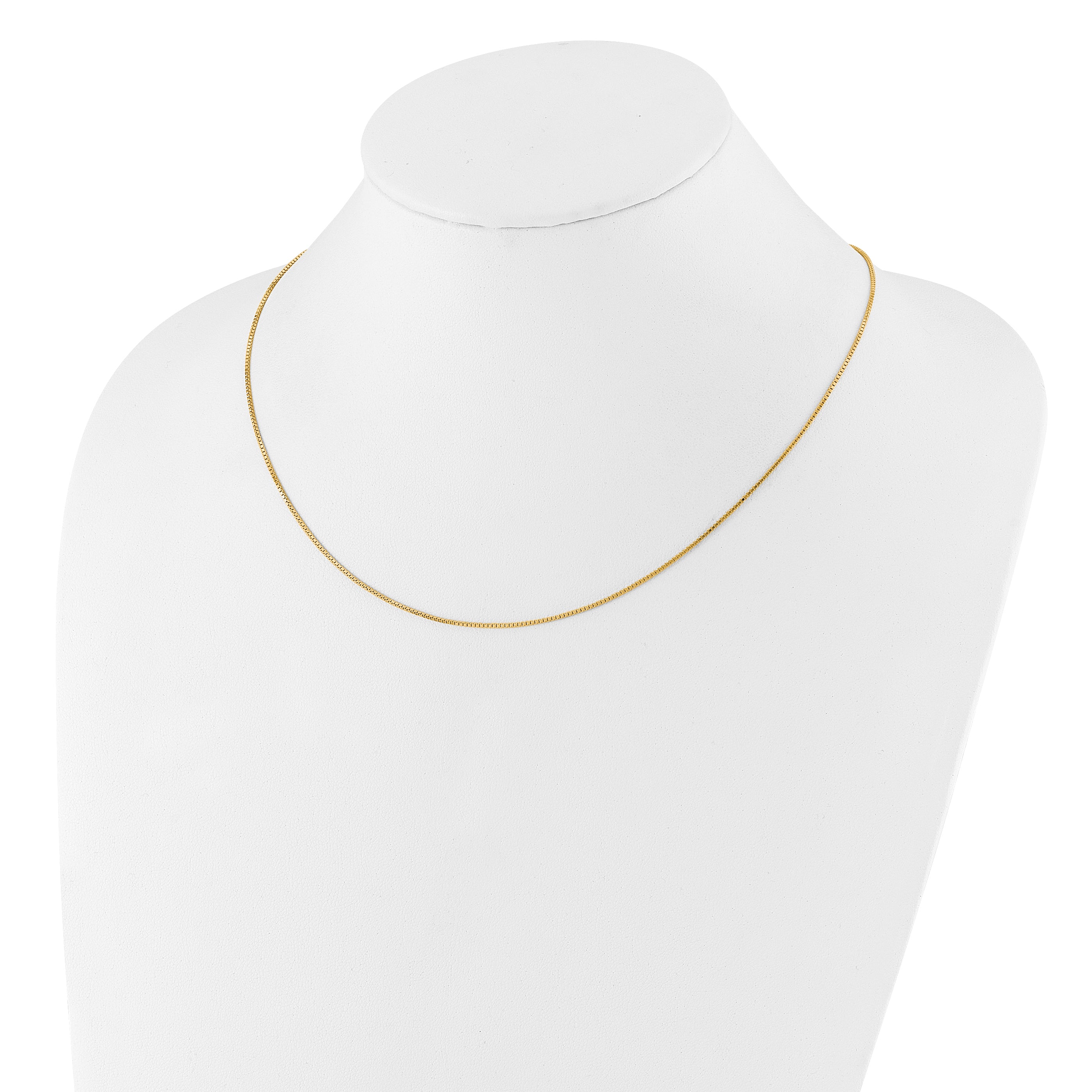 Sterling Silver Gold-plated Adjustable .95mm Box Chain