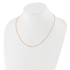 Sterling Silver Adjustable Rose Gold-plated 1.3mm Spiga Chain