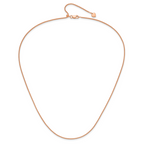Sterling Silver Adjustable Rose Gold-plated 1.3mm Spiga Chain