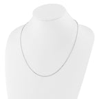 Sterling Silver RH-plated Adjustable 2mm Flat Oval Chain