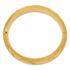 14k 11/16 Oversize Florentine Engraved 17.00mm Hinged Round Bangle Bracelet