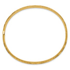 14k 3/16 Oversize Florentine Engraved 5.00mm Hinged Round Bangle Bracelet