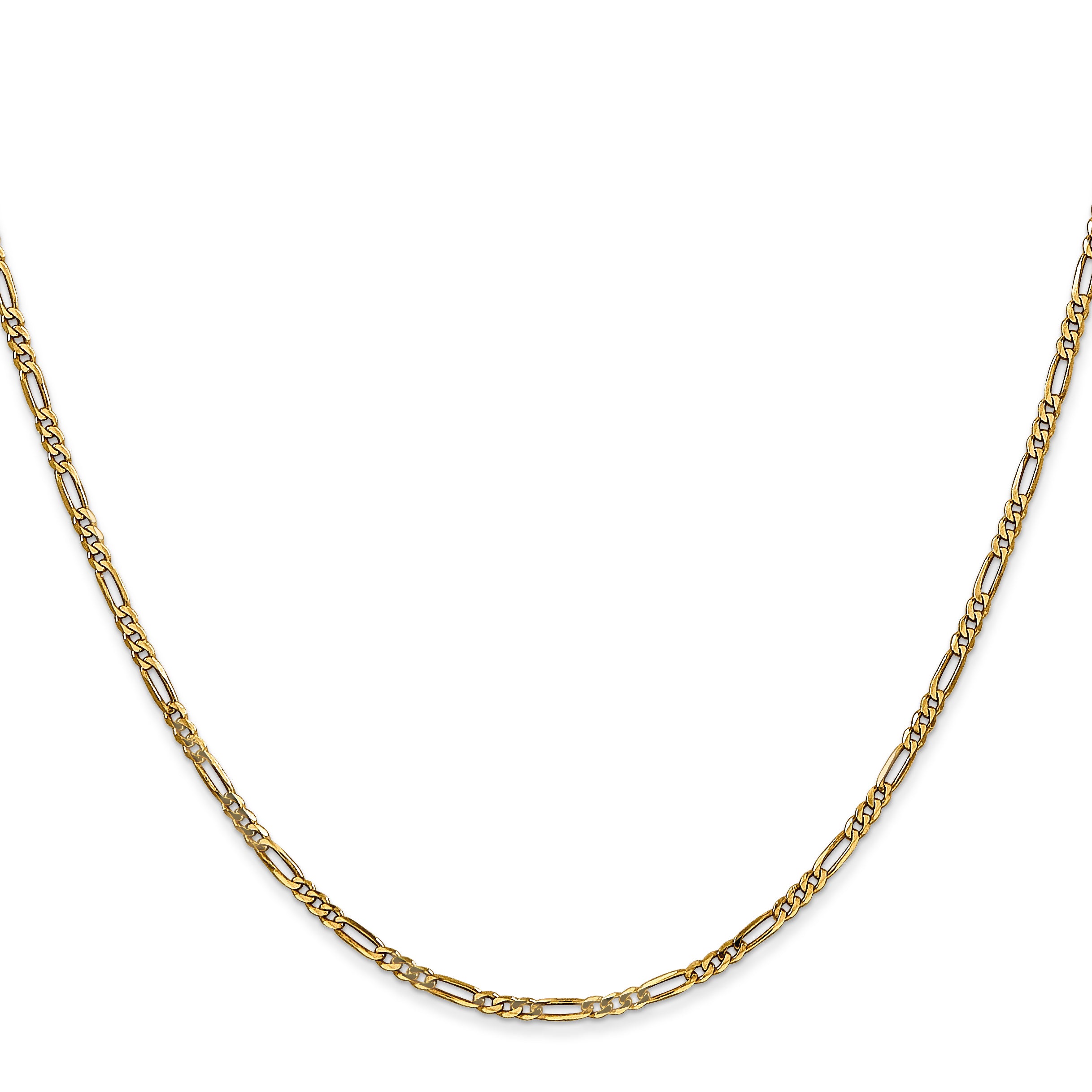 14k 1.8mm Flat Figaro Chain