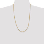 14K 2.25mm Flat Figaro with Lobster Clasp Anklet
