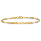 14K Yellow Gold Solid Figaro Chain Necklace 2.25mm, 5.5–30 Inch - Sophia Jewelers