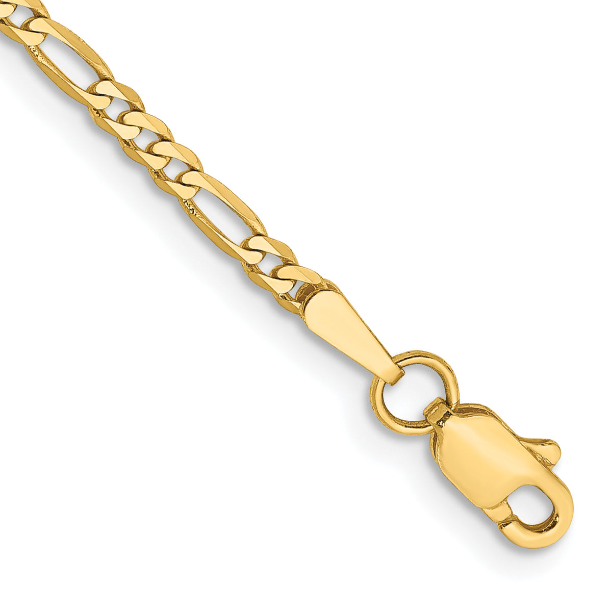 14K Yellow Gold Solid Figaro Chain Necklace 2.25mm, 5.5–30 Inch - Sophia Jewelers