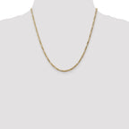 14K 20 inch 2.75mm Flat Figaro with Lobster Clasp Chain