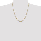 14K 22 inch 2.75mm Flat Figaro with Lobster Clasp Chain