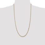 14K 28 inch 2.75mm Flat Figaro with Lobster Clasp Chain