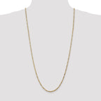 14K 30 inch 2.75mm Flat Figaro with Lobster Clasp Chain