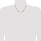 14K 18 inch 3mm Flat Figaro with Lobster Clasp Chain