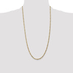 14K 28 inch 3mm Flat Figaro with Lobster Clasp Chain
