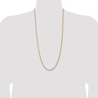 14K 30 inch 3mm Flat Figaro with Lobster Clasp Chain