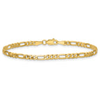 14k 3mm Flat Figaro Chain