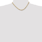 14K 4mm Flat Figaro with Lobster Clasp Chain