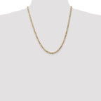 14K 4mm Flat Figaro with Lobster Clasp Chain