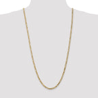 14K 4mm Flat Figaro with Lobster Clasp Chain