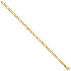 14K Yellow Gold Solid Figaro Chain Necklace 4mm