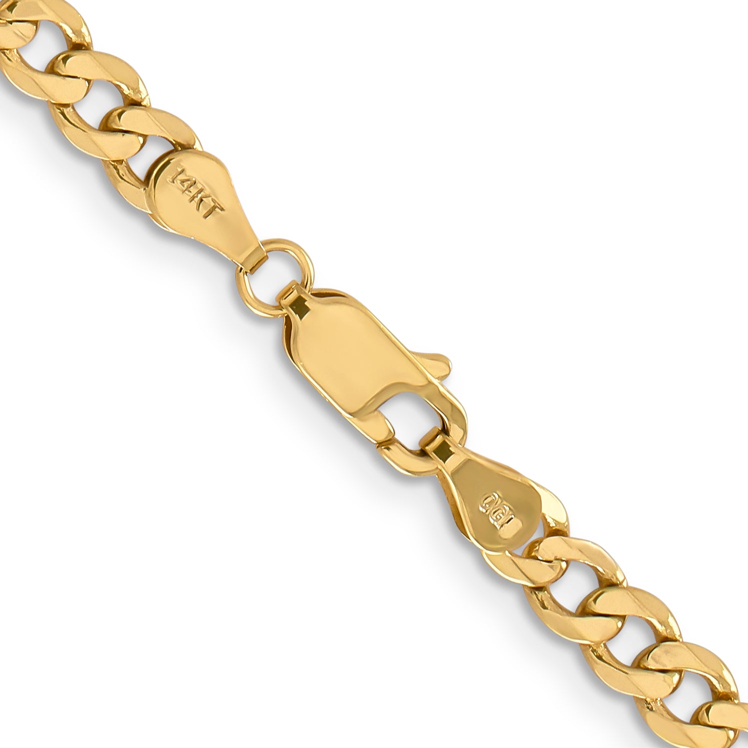 14K 30 inch 4.75mm Flat Figaro with Lobster Clasp Chain