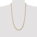 14K Yellow Gold Solid Figaro Chain Necklace 4.75mm