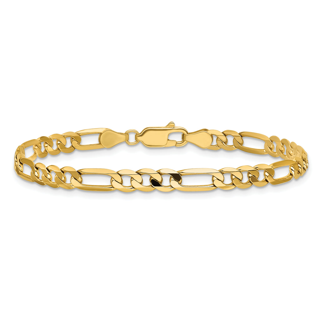 14K 4.75mm Flat Figaro with Lobster Clasp Chain