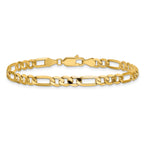 14K 4.75mm Flat Figaro with Lobster Clasp Chain