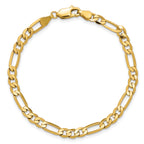 14K 4.75mm Flat Figaro with Lobster Clasp Chain
