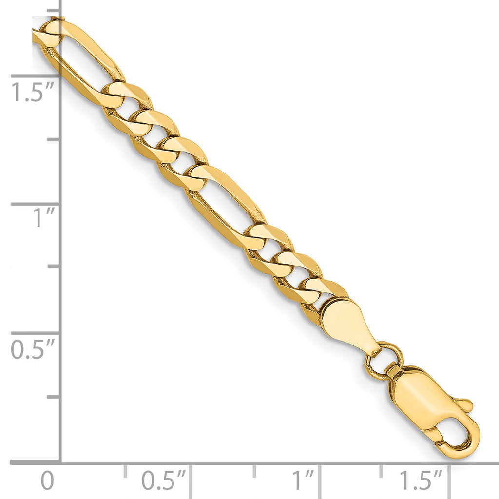 14K 4.75mm Flat Figaro with Lobster Clasp Chain