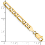 14K 4.75mm Flat Figaro with Lobster Clasp Chain