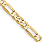 14K Yellow Gold Solid Figaro Chain Necklace 4.75mm