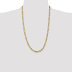 14K 5.25mm Flat Figaro with Lobster Clasp Chain