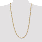 14K 5.25mm Flat Figaro with Lobster Clasp Chain