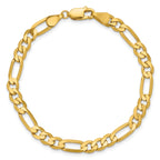 14K 5.25mm Flat Figaro with Lobster Clasp Chain