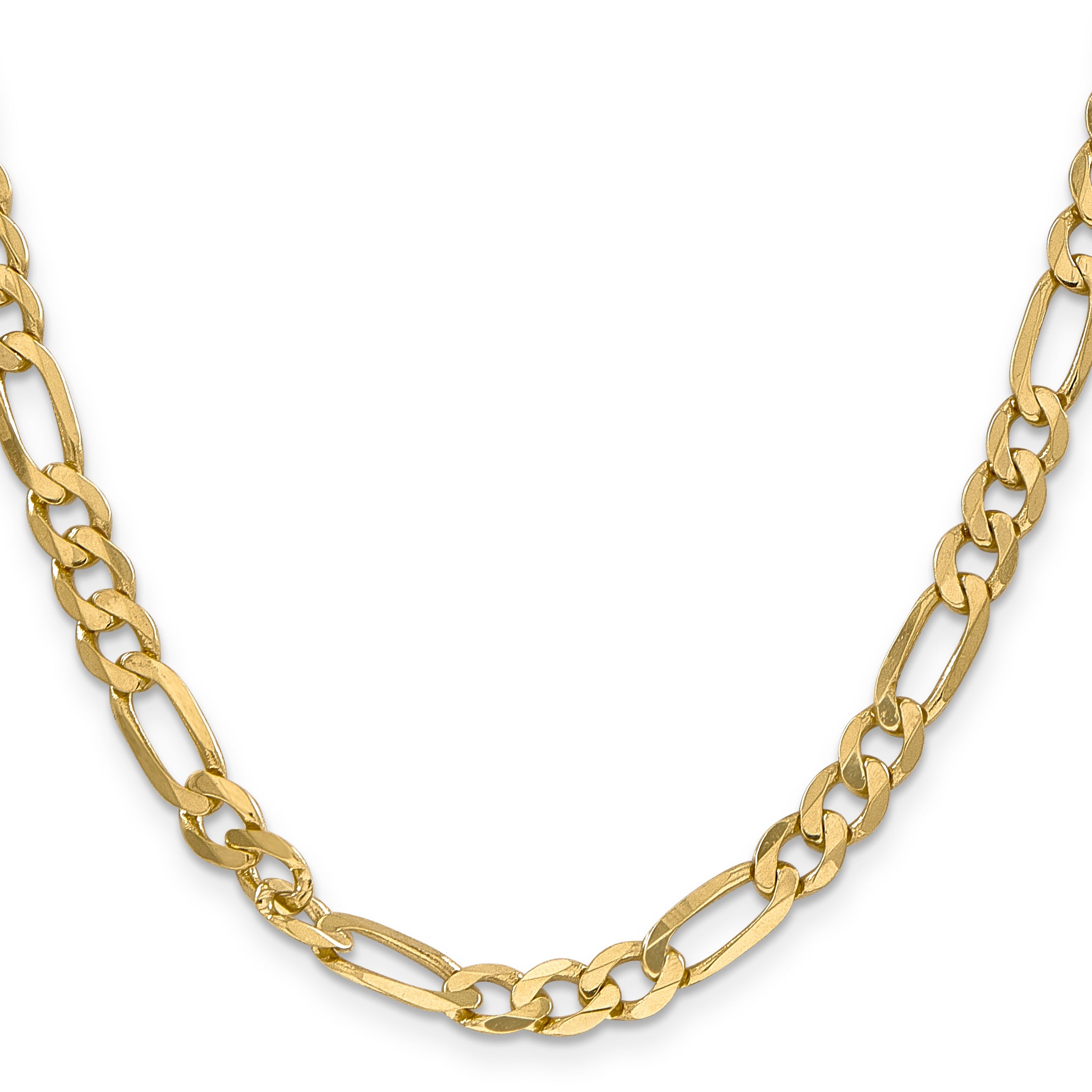 14K 30 inch 6.25mm Flat Figaro with Lobster Clasp Chain