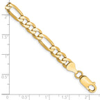 14K 6.25mm Flat Figaro with Lobster Clasp Chain