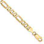 14K Yellow Gold Solid Figaro Chain Necklace 6.25mm