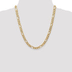 14K 7mm Flat Figaro with Lobster Clasp Chain