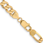 14K Yellow Gold Solid Figaro Chain Necklace 7.5mm