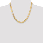 14K 7.5mm Flat Figaro with Lobster Clasp Chain
