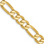 14K Yellow Gold Solid Figaro Chain Necklace 7.5mm