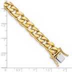 14K 8mm Hand Polished Curb Link with Box Catch Clasp Bracelet