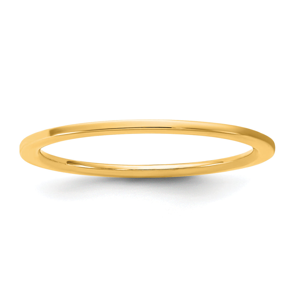 14KY 1mm Standard Flat Comfort Fit Band Size 9.5