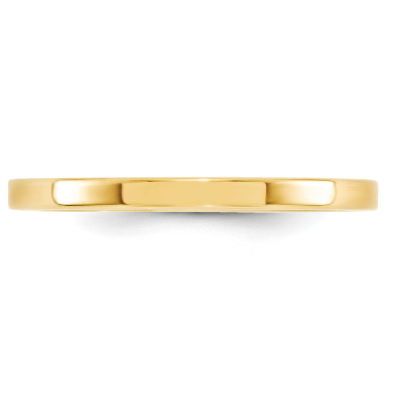 14K Yellow Gold Flat Comfort-Fit Wedding Band 2mm