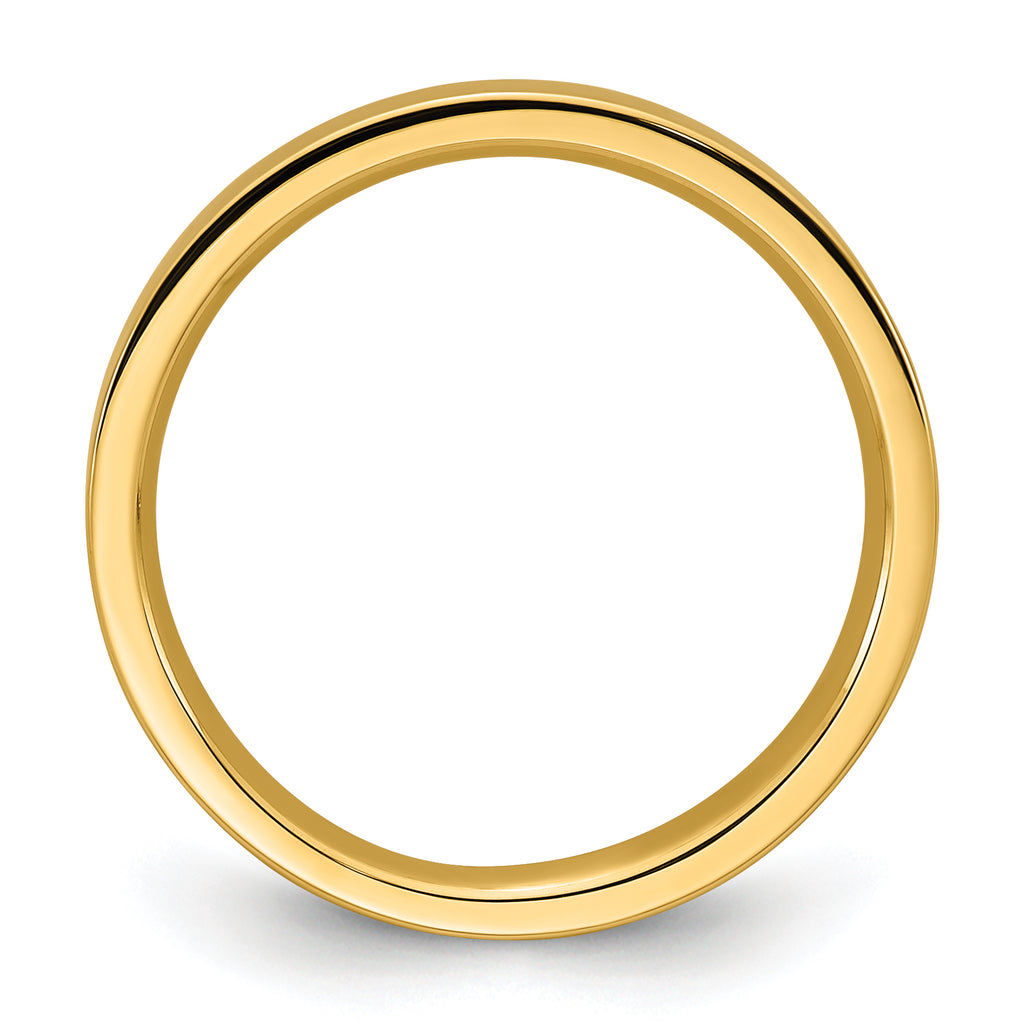 14k Yellow Gold 3mm Standard Weight Flat Comfort Fit Wedding Band