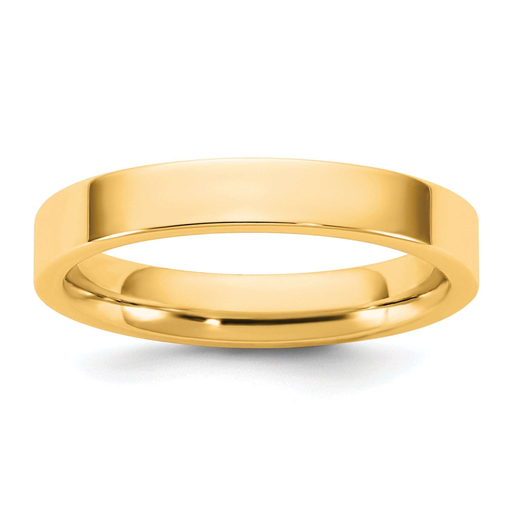 3.5mm 10K Yellow Gold Standard Flat Comfort Fit Wedding Band - Sophia Jewelers