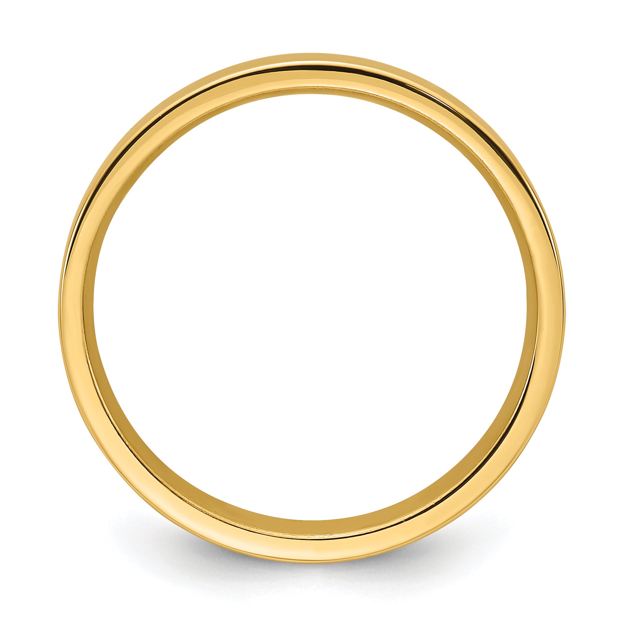 14k Yellow Gold 4mm Standard Weight Flat Comfort Fit Wedding Band