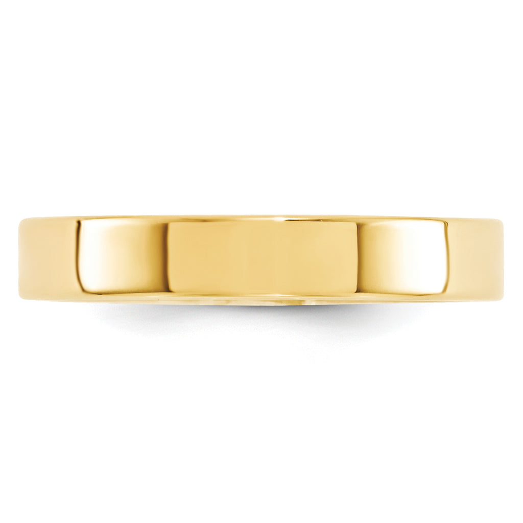14K Yellow Gold Flat Comfort-Fit Wedding Band 4mm
